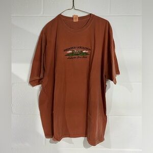 Sedona-Arizona Men's Brown T-Shirt xxlarge embroidered